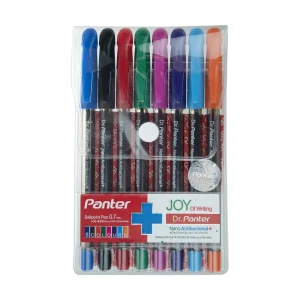 خودکار پنتر رنگی فوق روان نانو باکتروپاد بسته 8 عددی